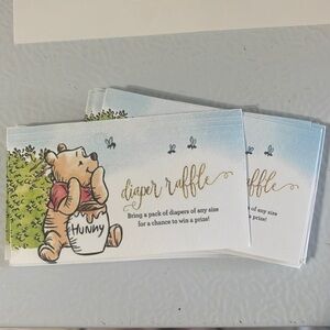 Winnie The Pooh Diaper Raffle Tickets